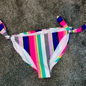 Neon striped bikini bottom brand new